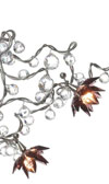 Jewel Diamond améthyste plafonnier 9 lumières en verre transparent et améthyste. Harco Loor. 