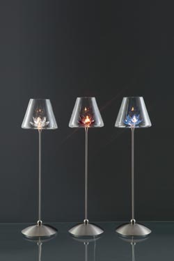 Flower petite lampe de table fleur transparente. Harco Loor. 