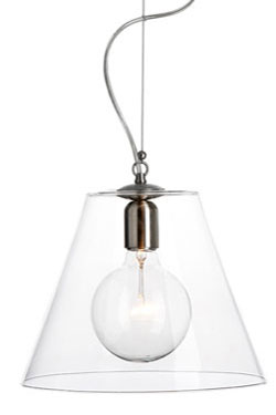 Jelly clear glass pendant with Large shade. Harco Loor. 