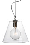 Jelly clear glass pendant with Large shade. Harco Loor. 