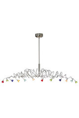 Sweet Long 12-light chandelier in coloured glass. Harco Loor. 