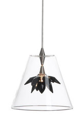 Suspension fleur noire en verre Flower. Harco Loor. Suspension fleur noire en verre Flower. Harco Loor.