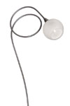 Snowball single white glass ball table lamp. Harco Loor. 