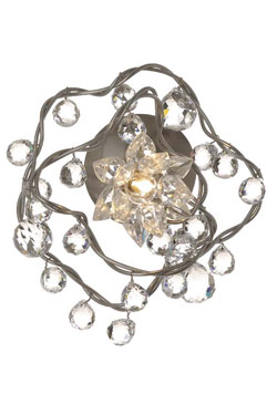 Jewel Diamond single clear glass wall light  . Harco Loor. 