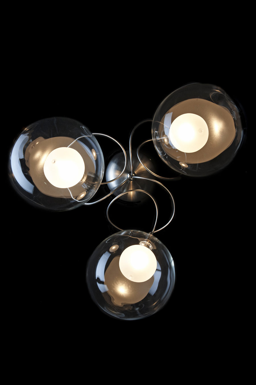 Riddle triple wall light in clear glass. Harco Loor. 