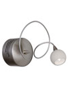 Snowball single white glass ball wall or ceiling light. Harco Loor. 