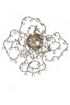 Tiara Diamond 5-light clear glass wall light . Harco Loor. 