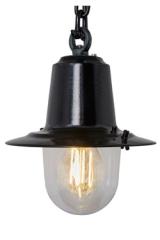 Small black pendant lamp for outdoor use, industrial style Station Master. HARTE. Small black pendant lamp for outdoor use, industrial style Station Master. HARTE.