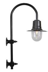 Goose Neck large outdoor wall lamp in black country style. HARTE. Goose Neck large outdoor wall lamp in black country style. HARTE.