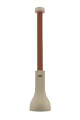 Fico suspension beige en céramique et cuir. Hind Rabii. Fico suspension beige en céramique et cuir. Hind Rabii.