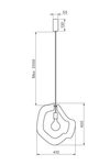 Yaya 1 contemporary golden pendant light. Hind Rabii. 