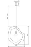 Yaya 4 grande suspension contemporaine et épurée dorée. Hind Rabii. 