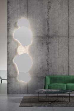 Yaya 1 contemporary wall lamp in white metal. Hind Rabii. 