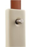 Fico beige ceramic and leather pendant. Hind Rabii. 