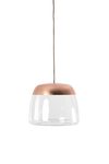 Ice Absolut small glass and gold leaf pendant. Hind Rabii. 