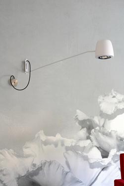 Ice Wall large white and copper wall light. Hind Rabii. 