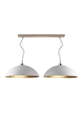 Double pendant in matt white metal. Hind Rabii. Double pendant in matt white metal. Hind Rabii.