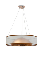 Pendant lamp with double shade, copper leaf dome. Hind Rabii. Pendant lamp with double shade, copper leaf dome. Hind Rabii.
