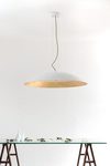 Onda pendant light white dome and gold leaf. Hind Rabii. 