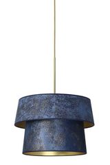 Suspension<br/>with two superimposed blue, black and gold croco water shades. Hind Rabii. Suspension<br/>with two superimposed blue, black and gold croco water shades. Hind Rabii.