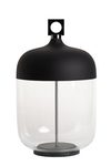 T-cotta lantern table lamp in black ceramic. Hind Rabii. 