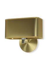 Satin brass wall lamp, gold interior. Hind Rabii. Satin brass wall lamp, gold interior. Hind Rabii.