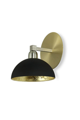 Small black and gold dome wall lamp. Hind Rabii. Small black and gold dome wall lamp. Hind Rabii.