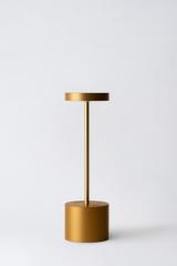 Cordless lamp with gold finish and integrated LED lighting 26cm Luxciole. HISLE. 