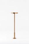 Lampe de table fixe minimaliste dorée 45cm Luxciole Statik. HISLE. 