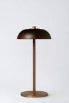 Lampe sans fil contemporaine bronze et bois Bolacha. HISLE. 