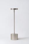 Lampe sans fil haut-de-gamme en aluminium argent 34cm Luxciole. HISLE. 