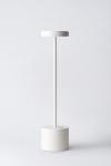 Lampe sans fil minimaliste blanche 34cm Luxciole. HISLE. 