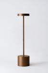 Lampe sans fil minimaliste finition bronze 34cm Luxciole. HISLE. 