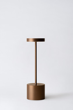 Lampe portable en aluminium finition bronze 26cm Luxciole. HISLE. 