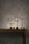 Lampe sans fil haut-de-gamme en aluminium argent 34cm Luxciole. HISLE. 