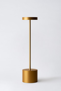 Lampe sans fil dorée avec éclairage LED intégré 34cm Luxciole. HISLE. 