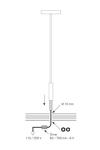 Lampe de table fixe minimaliste dorée 45cm Luxciole Statik. HISLE. 