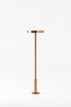 Lampe de table fixe minimaliste dorée 45cm Luxciole Statik. HISLE. 