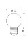 Lampe de table ampoule Edison bronze Basic 38cm . HISLE. 
