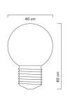 Lampe de table ampoule Edison bronze Basic 38cm . HISLE. 