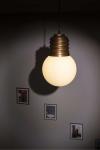 Suspension ampoule Edison bronze Basic 38cm . HISLE. 