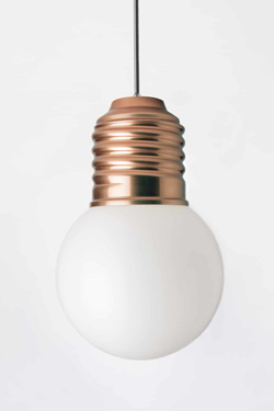 Suspension ampoule Edison bronze Basic 38cm . HISLE. 