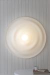 Large round wall light in corrugated plaster Kalm. HISLE. 