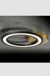 Orbit black and gold ring design ceiling light with LED lighting. Holtkötter. 