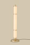 Art Deco column floor lamp in glass and gold-plated brass Fidelio. Holtkötter. 