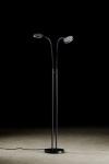 Flex Twin black floor lamp with flexible arm. Holtkötter. 