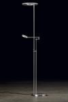 Nova contemporary 2-light floor lamp in matt aluminium finish. Holtkötter. 