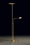 Nova 2-light floor lamp in anodised brass finish. Holtkötter. 