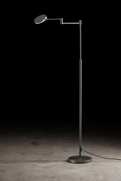 Plano articulated reading light LED lighting in platinum. Holtkötter. 