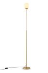 Plissée floor lamp in matt brass anodised aluminium. Holtkötter. 